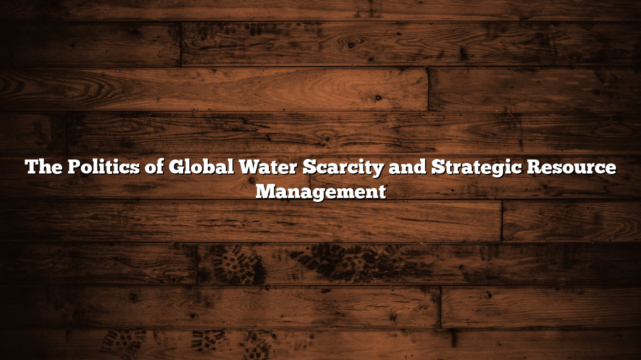 The Politics of Global Water Scarcity and Strategic Resource Management